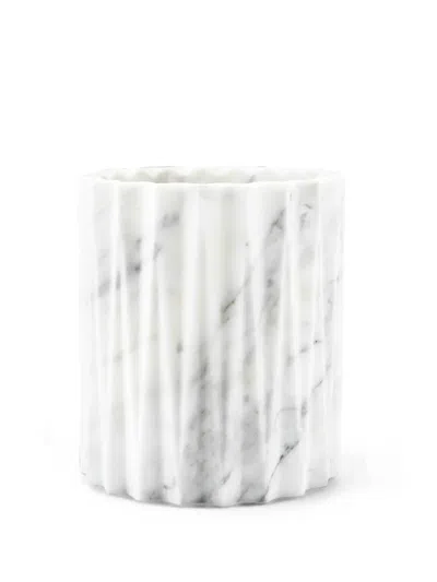 Editions Milano Fold Marble Basket In White