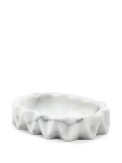 Editions Milano Fold Marble Soap Dish In White