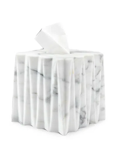 Editions Milano Fold Marble Tissue Box In White