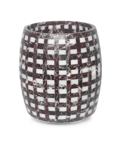 Editions Milano Lace Marble Vase In Red