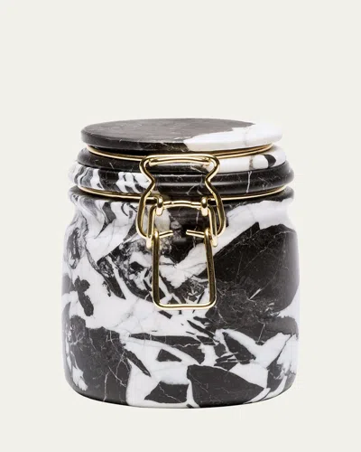 Editions Milano Miss Marble Container In Blackwhite