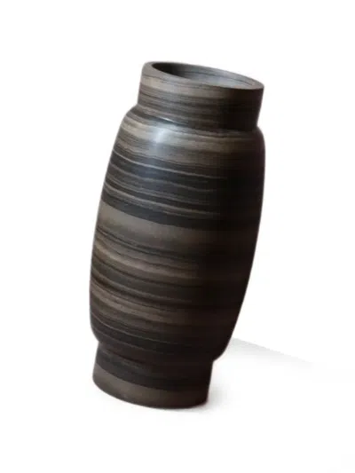 Editions Milano Stone Marble Vase In Brown