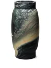 Editions Milano Stone Marble Vase In Green