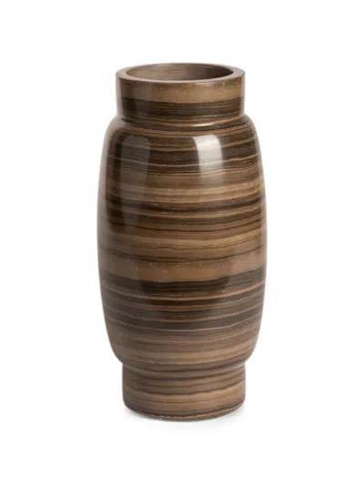 Editions Milano Stone Polished Marble Vase In Brown