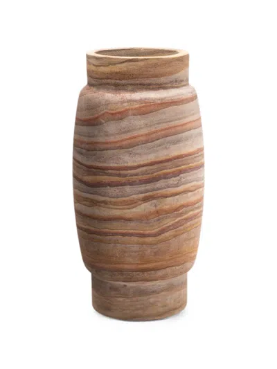 Editions Milano Stone Rainbow Vase In Brown
