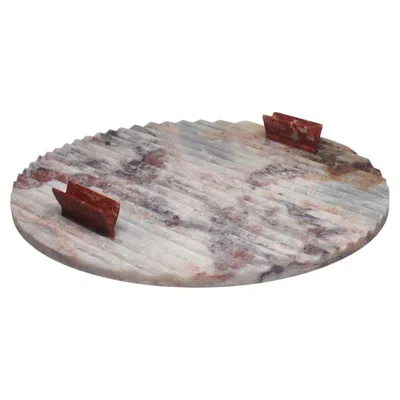 Pre-owned Editions Milano Versi Marble Round Tray By Patricia Urquiola In Gray