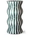 Editions Milano Versilla Striped Marble Vase In Green