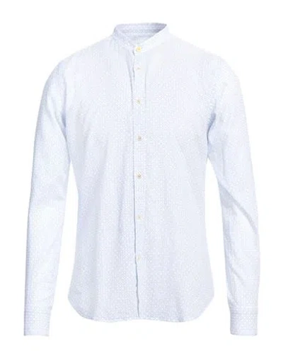 Edizioni Limonaia Man Shirt Azure Size 15 ¾ Linen, Cotton In Blue