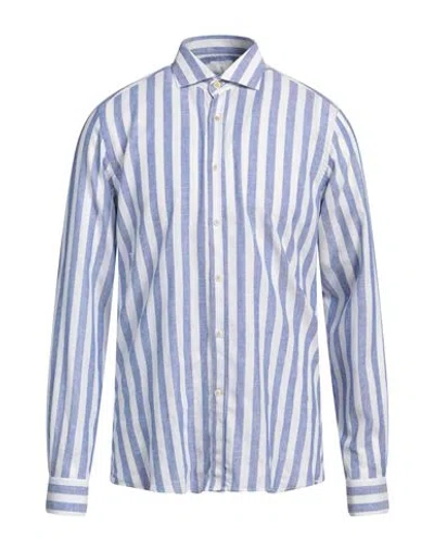 Edizioni Limonaia Man Shirt Blue Size 16 ½ Linen, Cotton