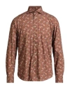 Edizioni Limonaia Man Shirt Brown Size 16 Cotton In Brown