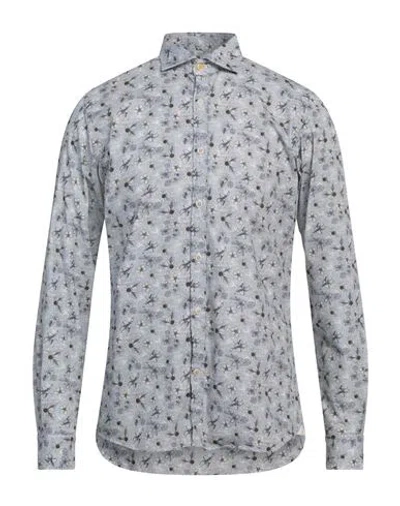 Edizioni Limonaia Man Shirt Grey Size 15 ¾ Cotton, Elastane