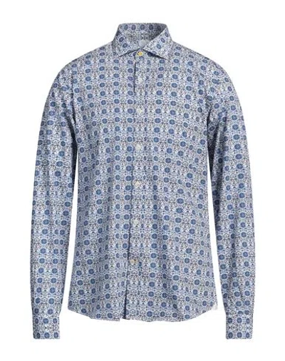 Edizioni Limonaia Man Shirt Navy Size 16 ½ Cotton, Elastane