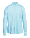 Edizioni Limonaia Man Shirt Sky Blue Size 17 Cotton