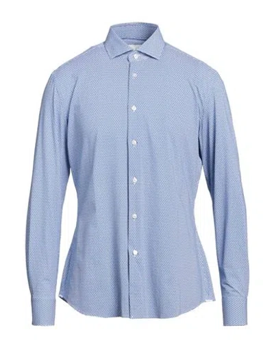 Edizioni Limonaia Man Shirt Slate Blue Size 17 Cotton