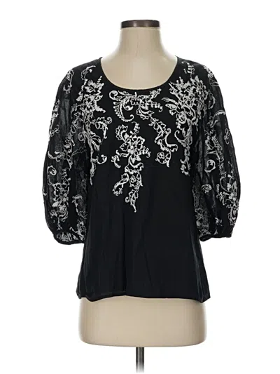 Pre-owned Edme & Esyllte 3/4 Sleeve Blouse In Black
