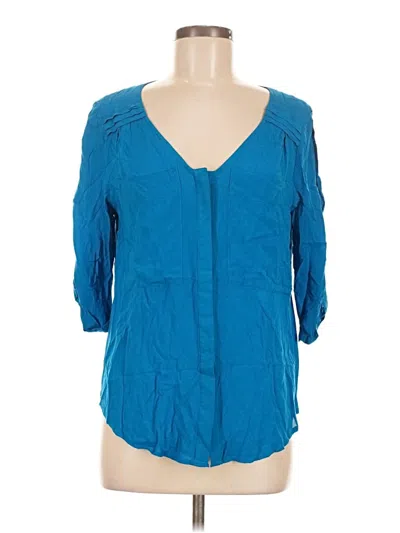 Pre-owned Edme & Esyllte 3/4 Sleeve Blouse In Blue