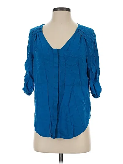 Pre-owned Edme & Esyllte 3/4 Sleeve Blouse In Blue