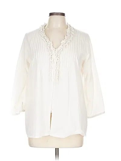 Pre-owned Edme & Esyllte 3/4 Sleeve Blouse In White