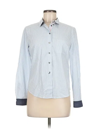 Pre-owned Edme & Esyllte Long Sleeve Button Down Shirt In Blue