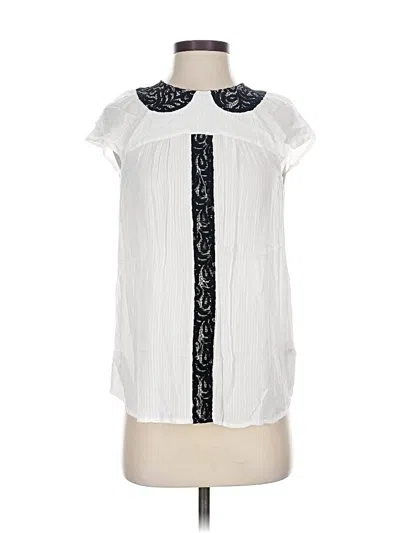 Pre-owned Edme & Esyllte Short Sleeve Blouse In White