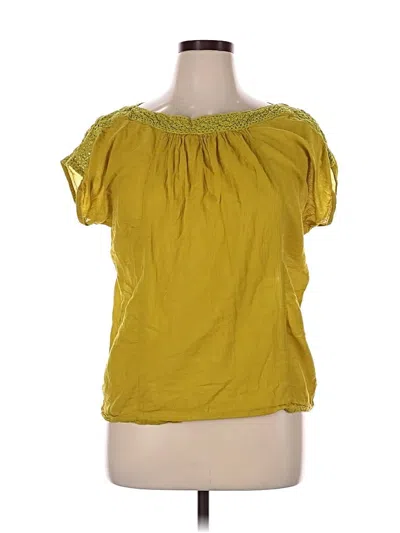 Pre-owned Edme & Esyllte Short Sleeve Blouse In Yellow
