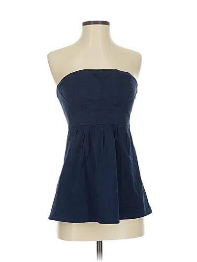 Pre-owned Edme & Esyllte Tube Top Blue Strapless Neckline Tops