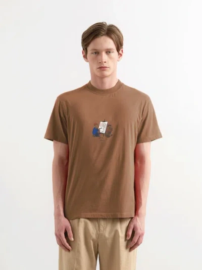 Edmmond Studios Avant Garde Printed T-shirt In Brown
