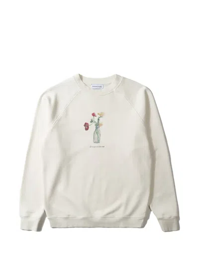 Edmmond Studios Blooming Floral-print Sweatshirt In White