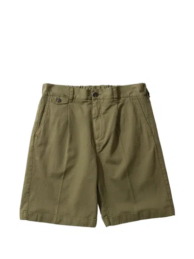 Edmmond Studios Button Pleated Shorts In Green