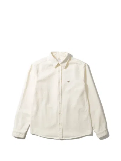 Edmmond Studios Button-up Embroidered Shirt In Neutral