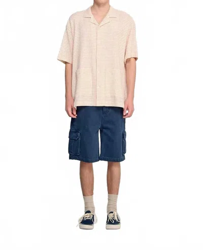 Edmmond Studios Captain's Dinner Short Sleeve Shirt In Plain Red In Multi