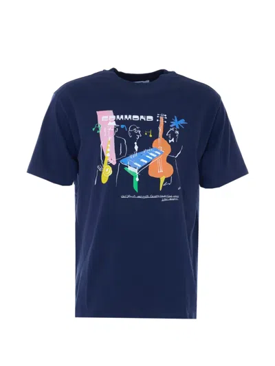 Edmmond Studios Cassete Printed Crew-neck T-shirt In Blue