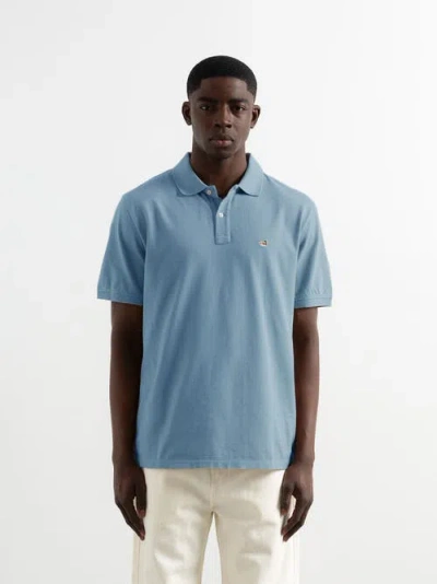 Edmmond Studios Duck Logo Piqué Polo Shirt In Blue
