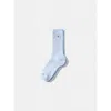 Edmmond Studios Duck Logo Ribbed Crew Socks In Blue