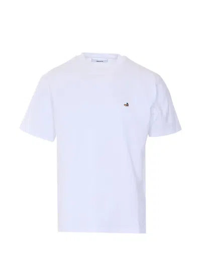 Edmmond Studios Duck-embroidered Crew-neck T-shirt In White