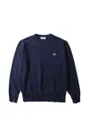 Edmmond Studios Duck-patch Sweatshirt In Blue