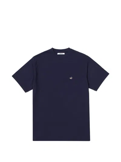 Edmmond Studios Duck-patch T-shirt In Blue