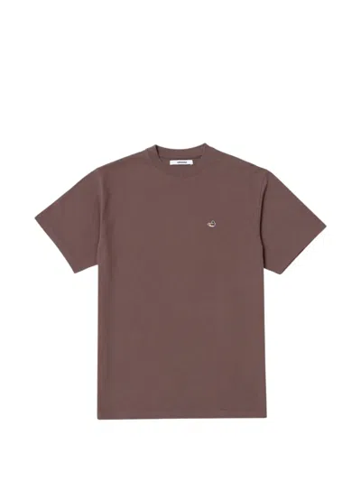 Edmmond Studios Duck-patch T-shirt In Brown