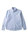 Edmmond Studios Embroidered Oxford Shirt In Blue