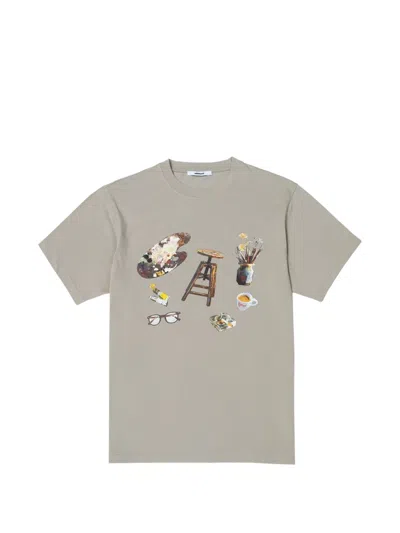 Edmmond Studios Graphic-print T-shirt In Gray