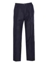 Edmmond Studios Jack Front-pleat Trousers In Blue