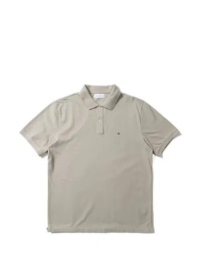 Edmmond Studios Logo-embroidered Short-sleeves Polo Shirt In Neutral