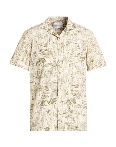 Edmmond Studios Man Shirt Sage Green Size M Cotton In Neutral