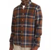Edmmond Studios Outdoor Night Plaid Shirt In Navy In Blue