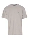 Edmmond Studios Patch-logo Crew-neck T-shirt In Gray