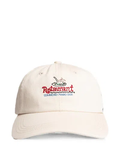 Edmmond Studios Piano Bar Embroidered Cap In Neutral