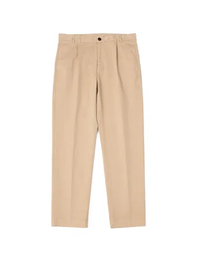 Edmmond Studios Pleated Twill Trousers In Gray