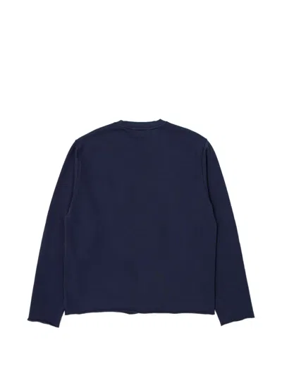 Edmmond Studios Still Graphic-print Raw-edge Sweatshirt In Multi
