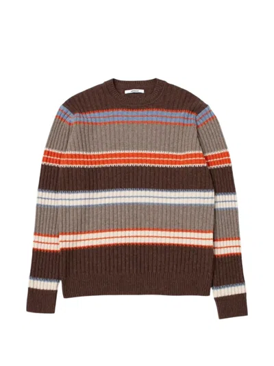 Edmmond Studios Striped Ribbed-knit Sweater In Multi