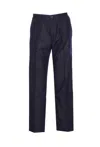 Edmmond Studios Jack Front-pleat Trousers In Blue